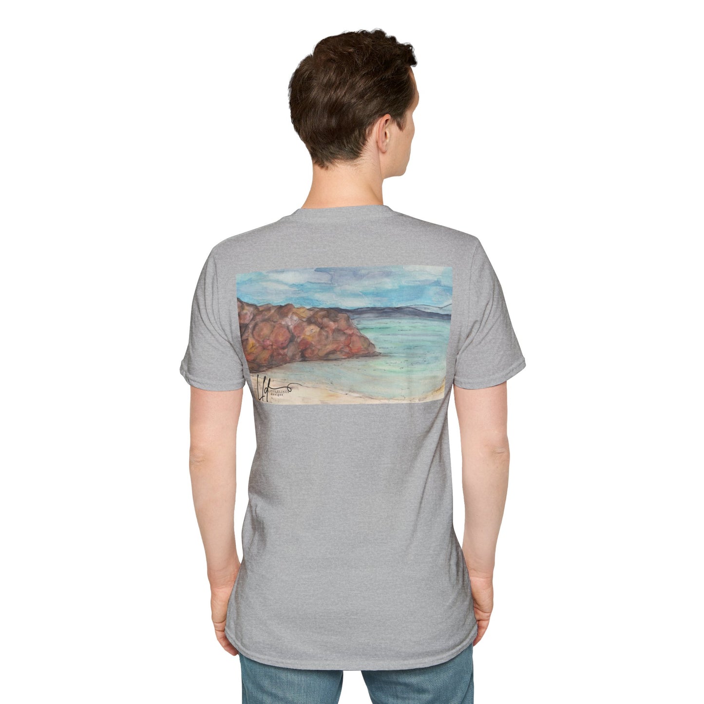 Ocean Lanscape "on the rocks" T-shirt | "Surrounds" Landscape collection | LittleLinesdesigns