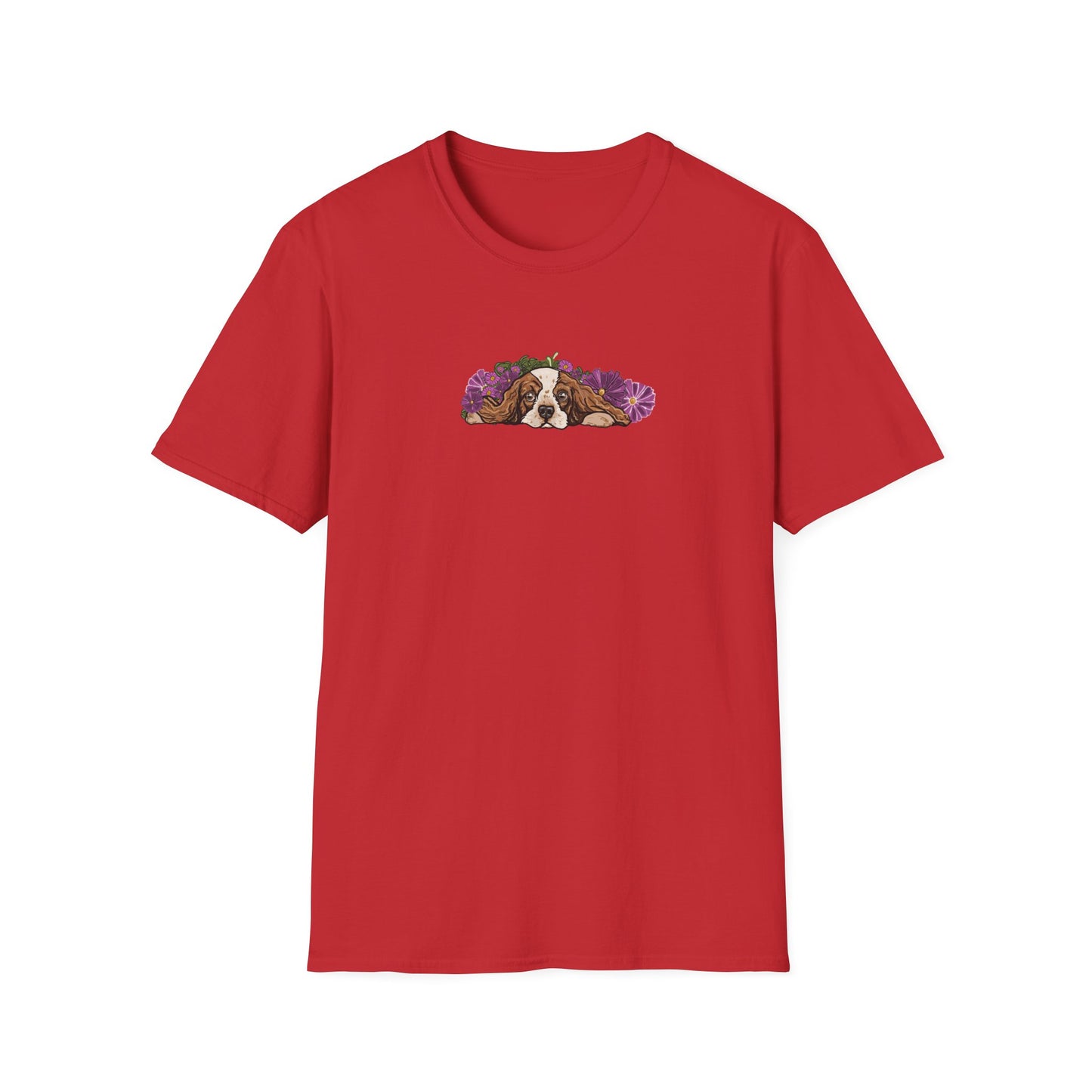 Cavalier Dog T-shirt | Floral Ocean Sea Grasses | LittleLinesdesigns