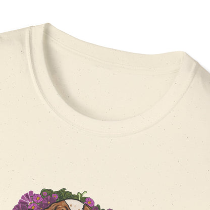 Cavalier Dog T-shirt | Floral Ocean Sea Grasses | LittleLinesdesigns