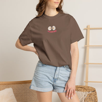 Happy Breakfast Tee | Smiley Egg & Bacon Graphic T-Shirt