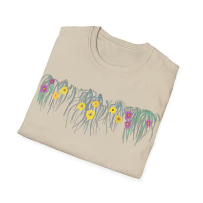 Hand drawn flower seagrasses T-shirt | "Surrounds" Floral Landscape collection | LittleLinesdesigns