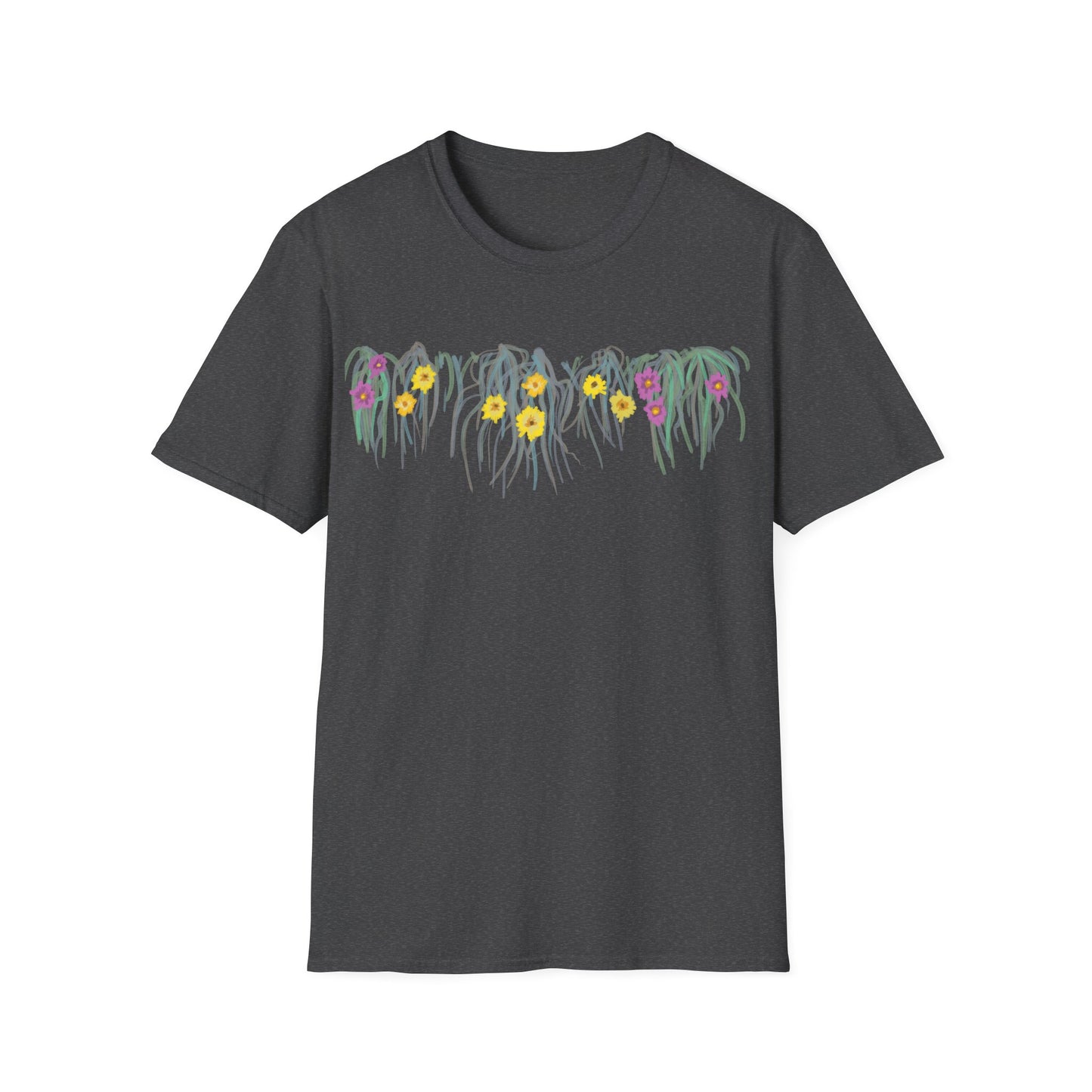 Hand drawn flower seagrasses T-shirt | "Surrounds" Floral Landscape collection | LittleLinesdesigns