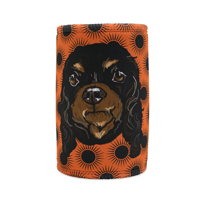 Cavalier Dog Stubby cooler | Budstubs Floral collection | LittleLinesdesigns