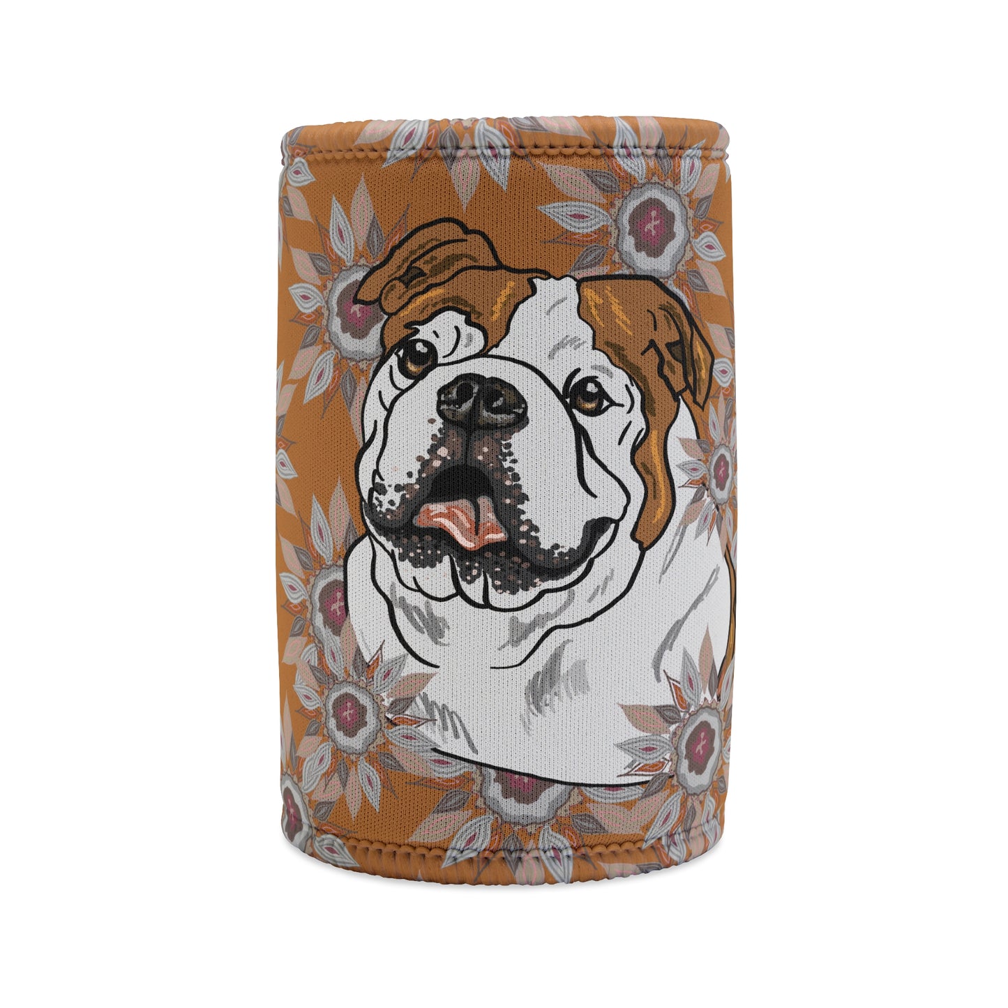 Bulldog Stubby Cooler | Budstubs Floral collection | LittleLinesdesigns
