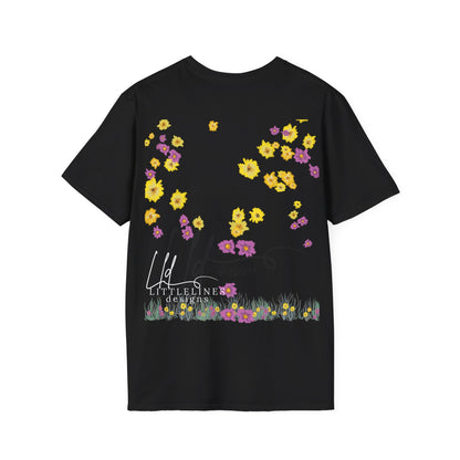 Hand drawn flower seagrasses T-shirt | "Surrounds" Floral Landscape collection | LittleLinesdesigns