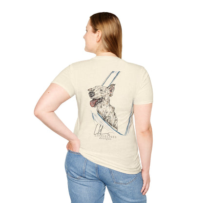 Happy Terrier dog T-shirt | Happy Dog Window collection | LittleLinesdesigns