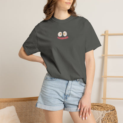 Happy Breakfast Tee | Smiley Egg & Bacon Graphic T-Shirt