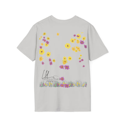 Hand drawn flower seagrasses T-shirt | "Surrounds" Floral Landscape collection | LittleLinesdesigns