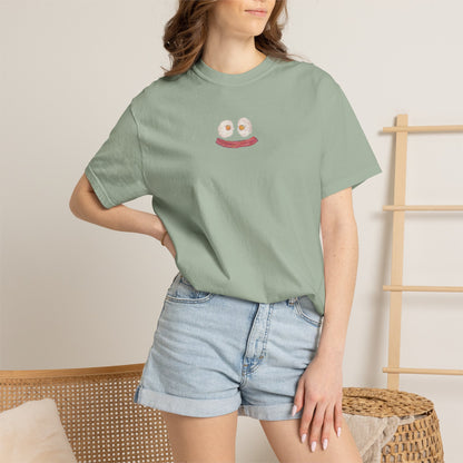 Happy Breakfast Tee | Smiley Egg & Bacon Graphic T-Shirt