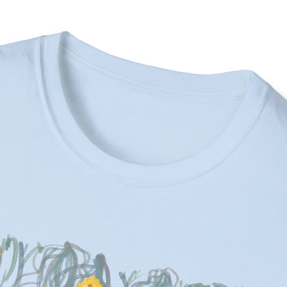 Hand drawn flower seagrasses T-shirt | "Surrounds" Floral Landscape collection | LittleLinesdesigns
