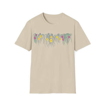 Hand drawn flower seagrasses T-shirt | "Surrounds" Floral Landscape collection | LittleLinesdesigns
