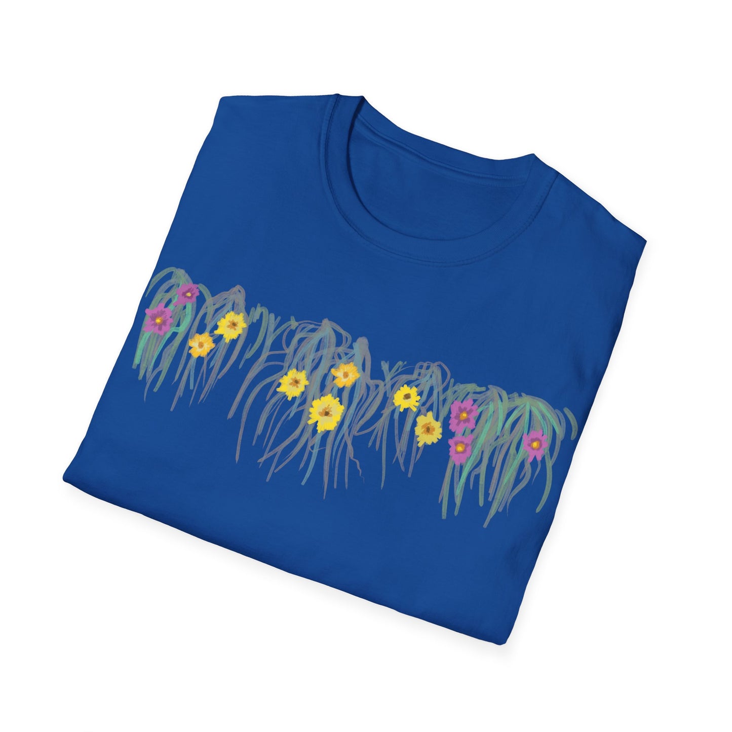 Hand drawn flower seagrasses T-shirt | "Surrounds" Floral Landscape collection | LittleLinesdesigns