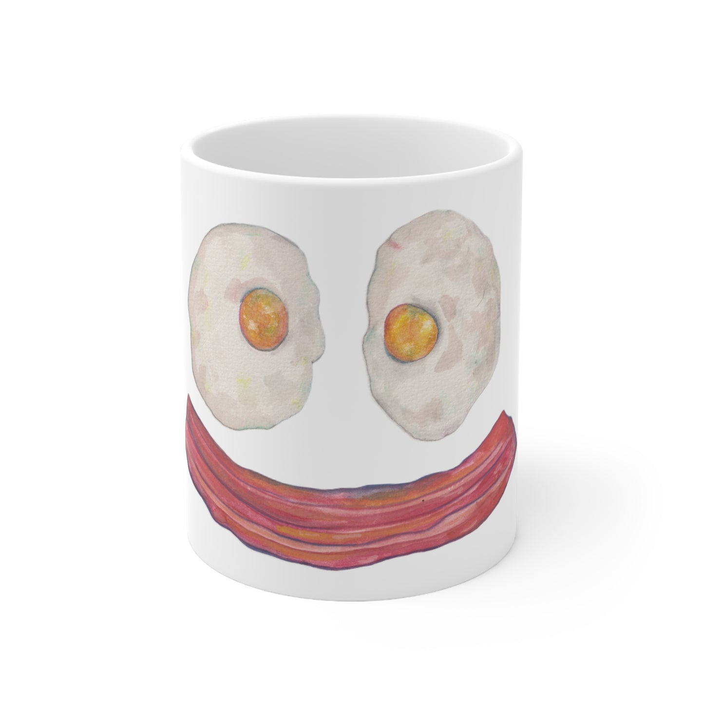 Breakfast Smile Mug — Bacon & Eggs Ceramic Coffee Cup (11oz, 15oz)