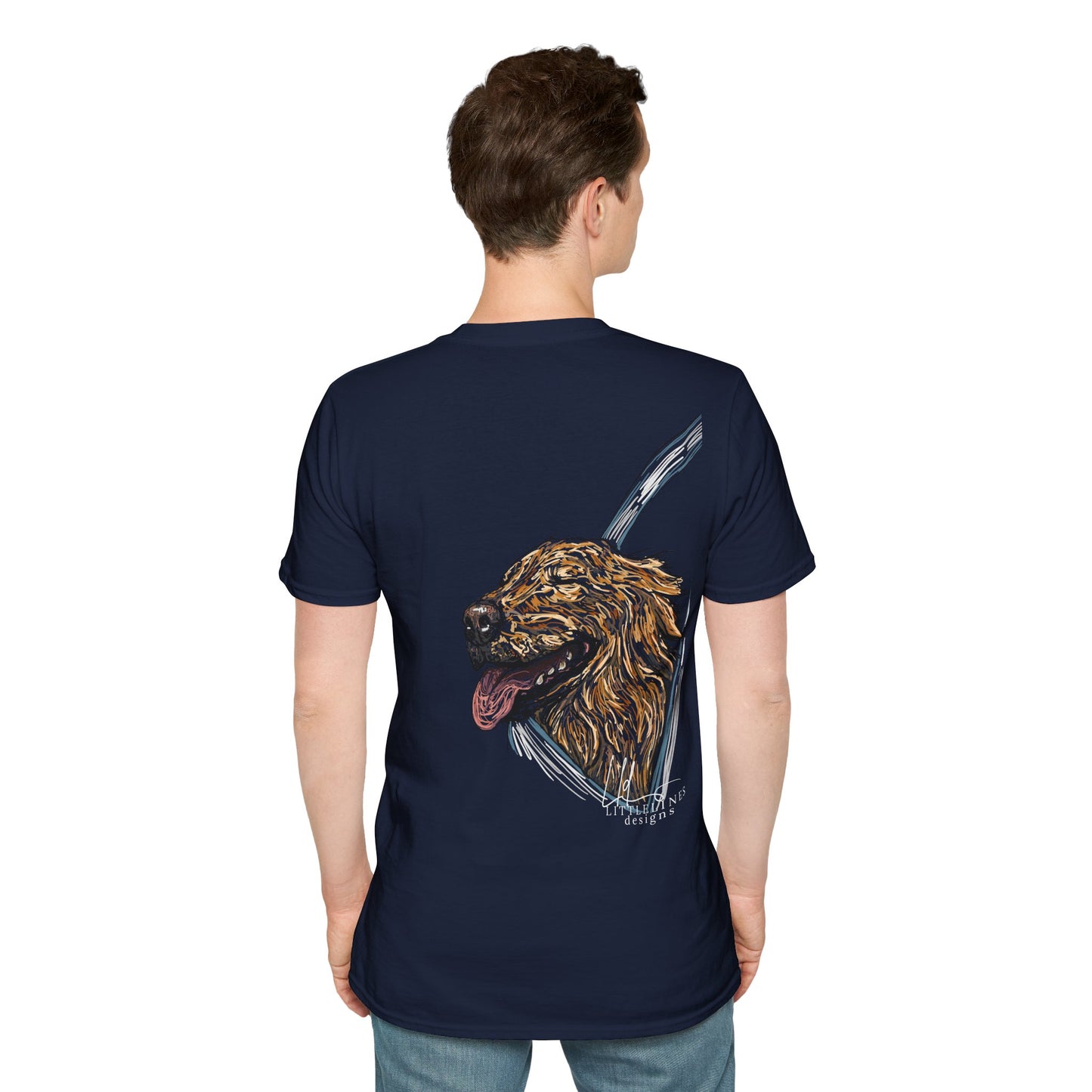 Happy Golden Retriever dog Window | Happy Window collection | LittleLinesdesigns