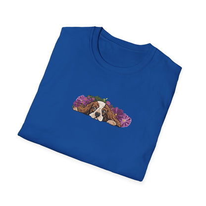 Cavalier Dog T-shirt | Floral Ocean Sea Grasses | LittleLinesdesigns