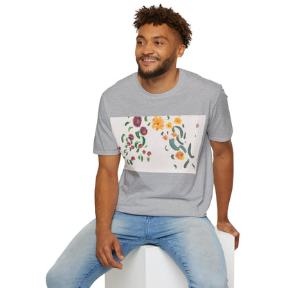 Hand painted "with the rocks" ocean T-Shirt | "Surrounds" Lanscape Floral collection | LittleLiinesdesigns