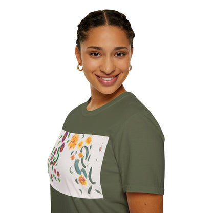 Hand painted "with the rocks" ocean T-Shirt | "Surrounds" Lanscape Floral collection | LittleLiinesdesigns