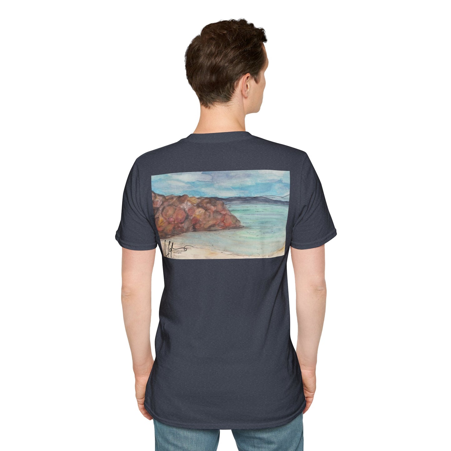Ocean Lanscape "on the rocks" T-shirt | "Surrounds" Landscape collection | LittleLinesdesigns