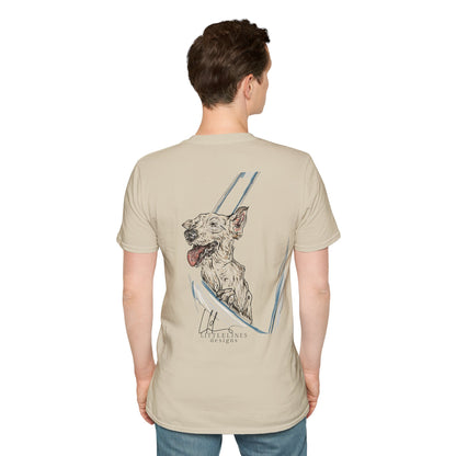 Happy Terrier dog T-shirt | Happy Dog Window collection | LittleLinesdesigns