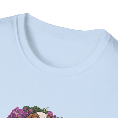 Cavalier Dog T-shirt | Floral Ocean Sea Grasses | LittleLinesdesigns