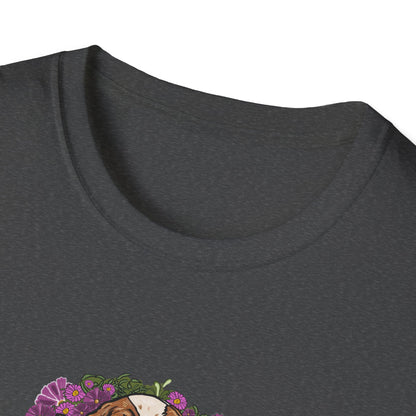 Cavalier Dog T-shirt | Floral Ocean Sea Grasses | LittleLinesdesigns