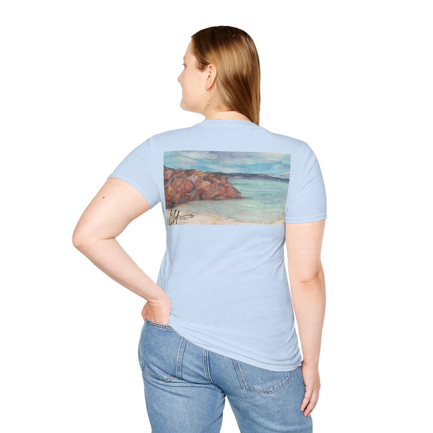 Ocean Lanscape "on the rocks" T-shirt | "Surrounds" Landscape collection | LittleLinesdesigns