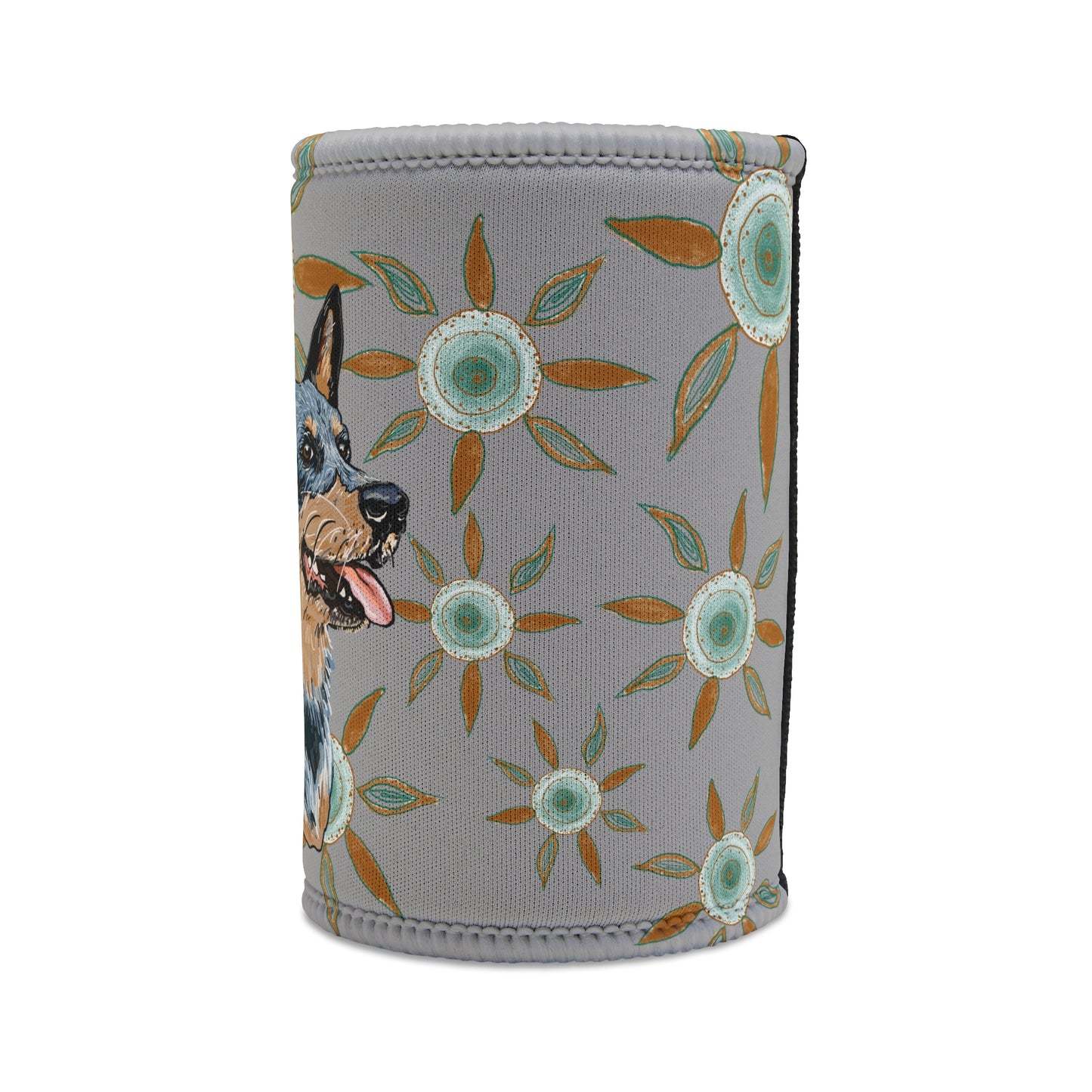 Blue Heeler Stubby Cooler | Budstub floral collection | LittleLinesdesigns