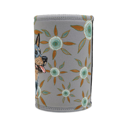 Blue Heeler Stubby Cooler | Budstub floral collection | LittleLinesdesigns