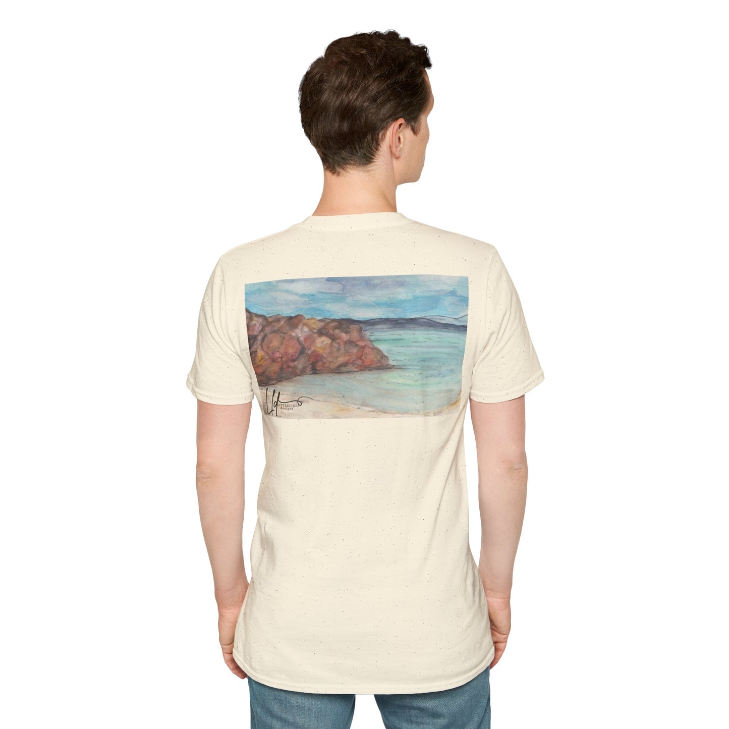 Ocean Lanscape "on the rocks" T-shirt | "Surrounds" Landscape collection | LittleLinesdesigns