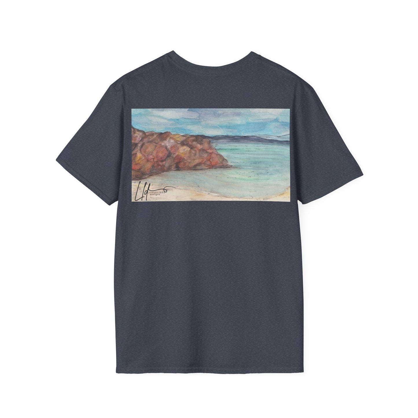 Ocean Lanscape "on the rocks" T-shirt | "Surrounds" Landscape collection | LittleLinesdesigns