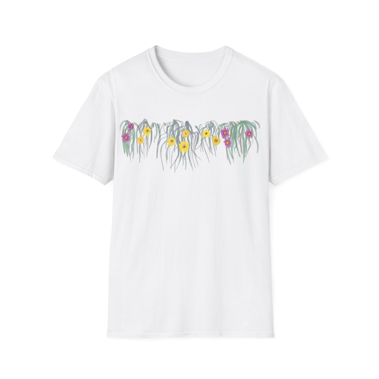 Hand drawn flower seagrasses T-shirt | "Surrounds" Floral Landscape collection | LittleLinesdesigns