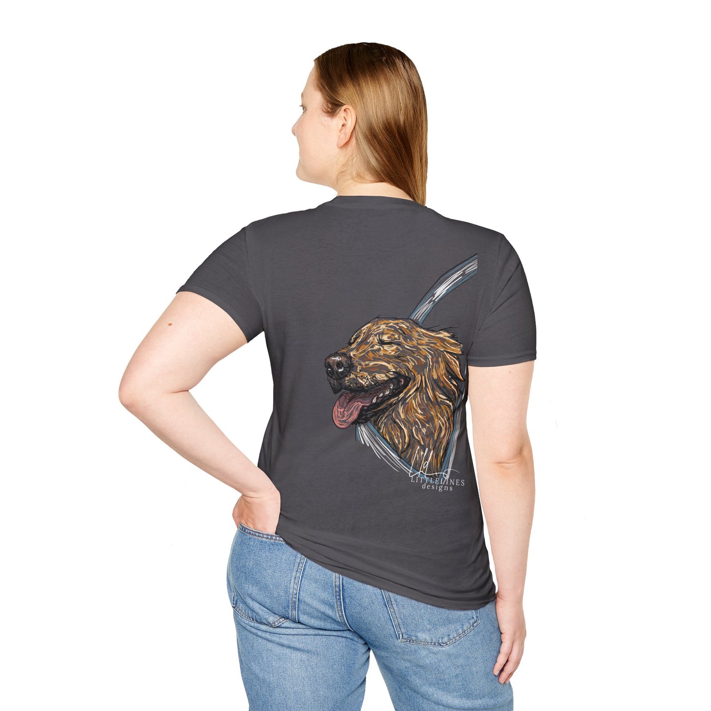 Happy Golden Retriever dog Window | Happy Window collection | LittleLinesdesigns