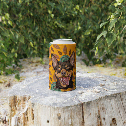 Kelpie dog stubby cooler | Bud Stubs Floral collection | LittleLinesdesigns