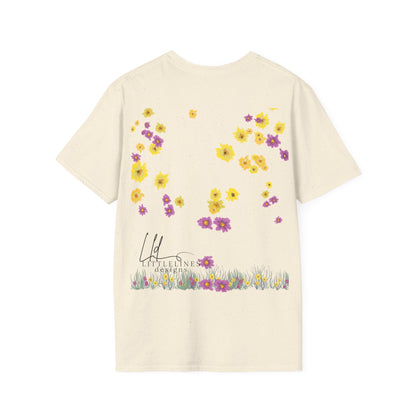 Hand drawn flower seagrasses T-shirt | "Surrounds" Floral Landscape collection | LittleLinesdesigns
