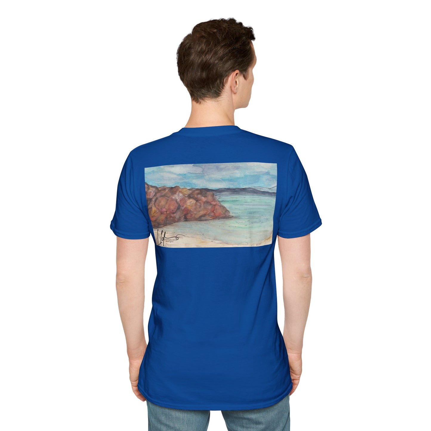 Ocean Lanscape "on the rocks" T-shirt | "Surrounds" Landscape collection | LittleLinesdesigns