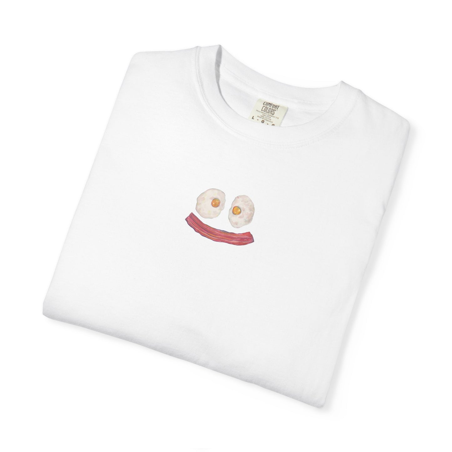Happy Breakfast Tee | Smiley Egg & Bacon Graphic T-Shirt