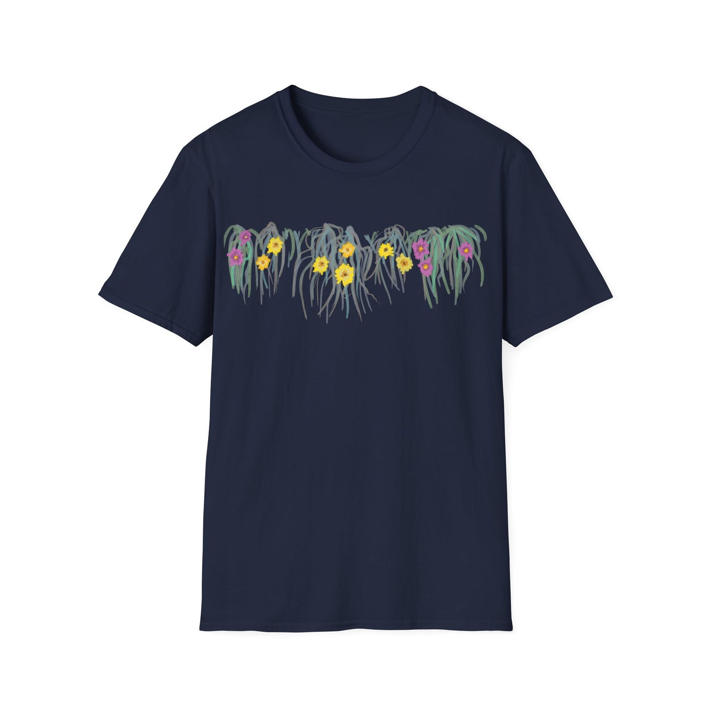 Hand drawn flower seagrasses T-shirt | "Surrounds" Floral Landscape collection | LittleLinesdesigns
