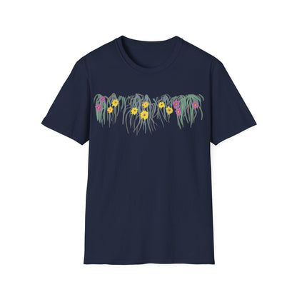 Hand drawn flower seagrasses T-shirt | "Surrounds" Floral Landscape collection | LittleLinesdesigns