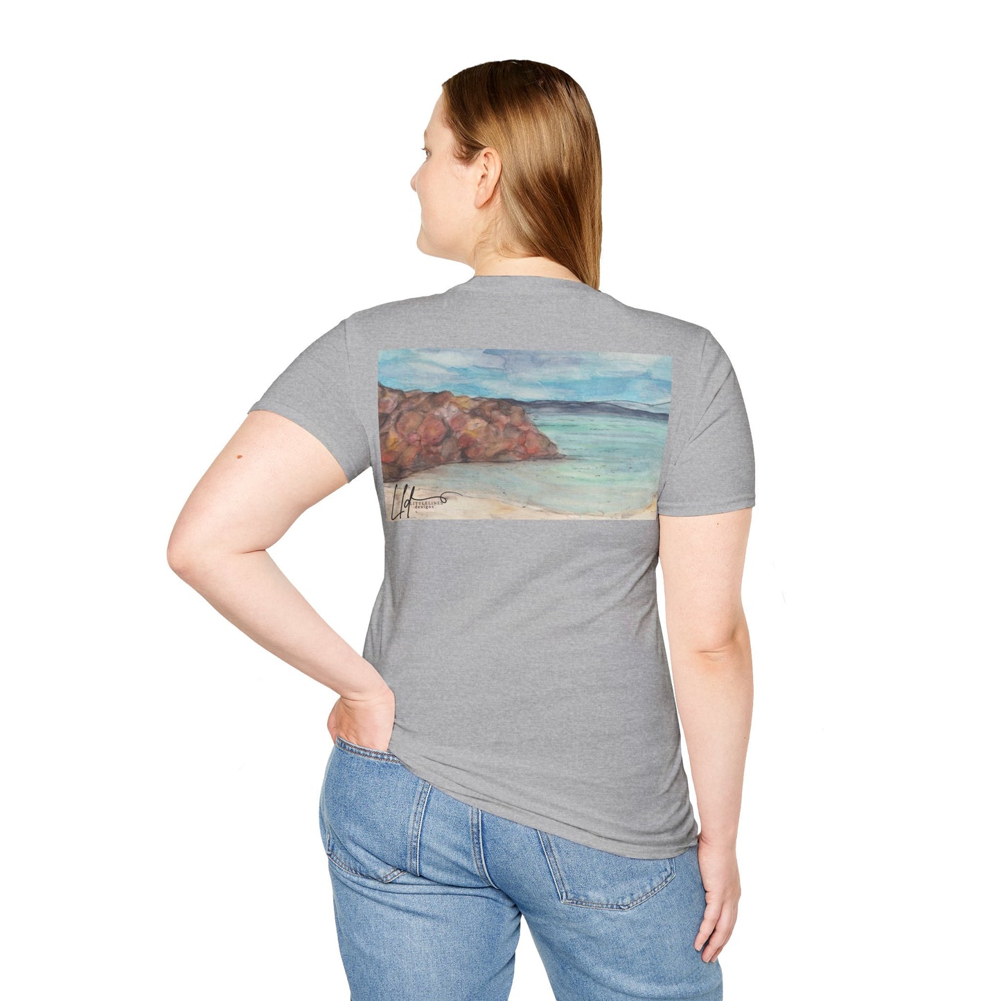 Ocean Lanscape "on the rocks" T-shirt | "Surrounds" Landscape collection | LittleLinesdesigns
