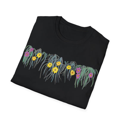 Hand drawn flower seagrasses T-shirt | "Surrounds" Floral Landscape collection | LittleLinesdesigns