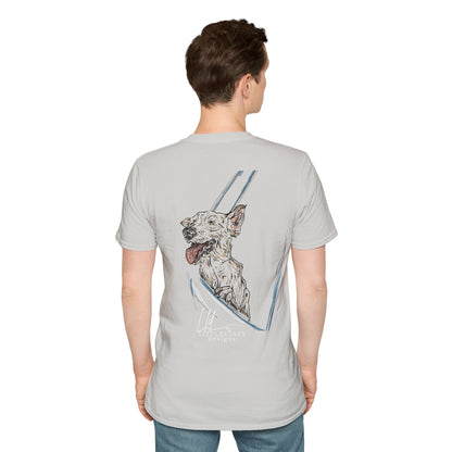 Happy Terrier dog T-shirt | Happy Dog Window collection | LittleLinesdesigns