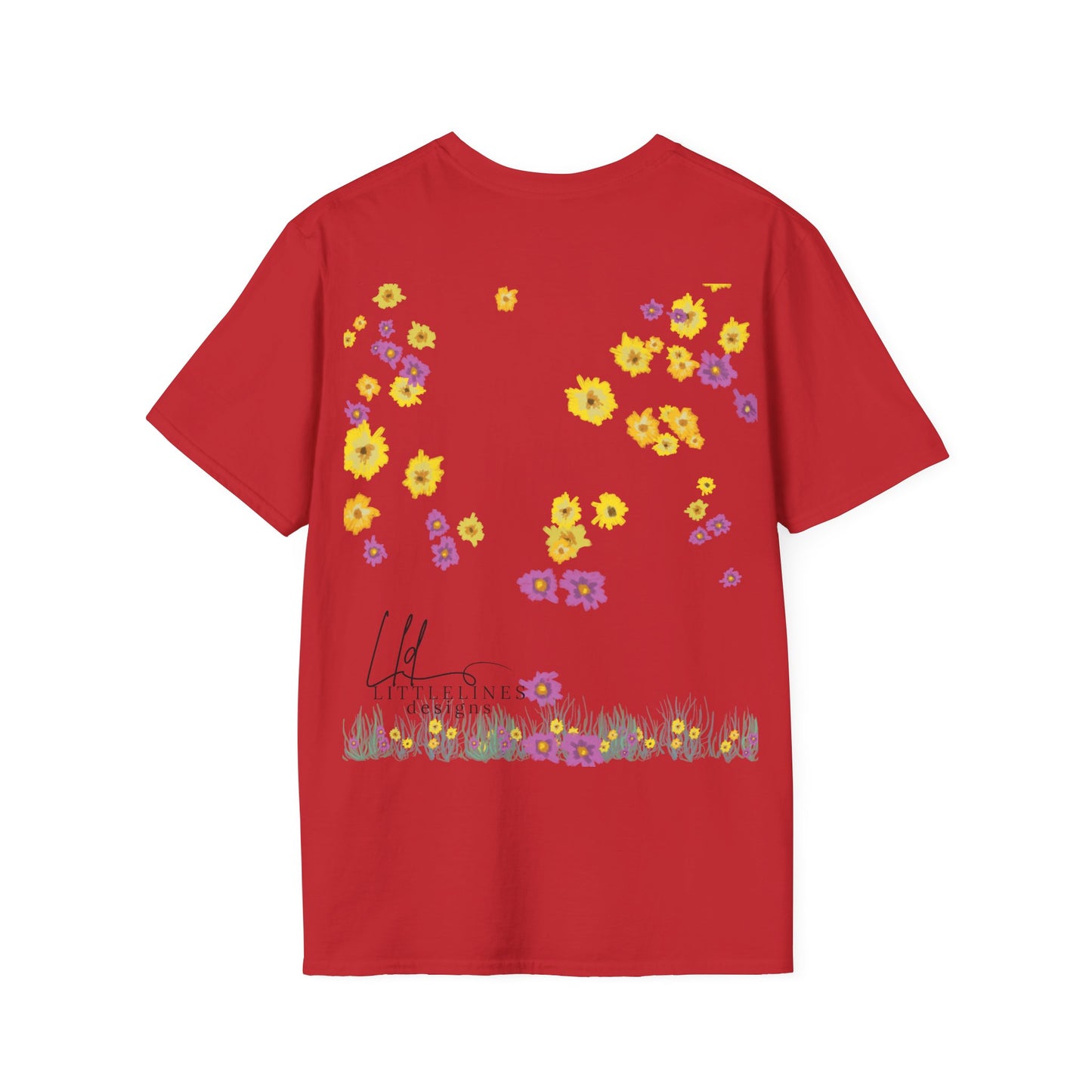 Hand drawn flower seagrasses T-shirt | "Surrounds" Floral Landscape collection | LittleLinesdesigns