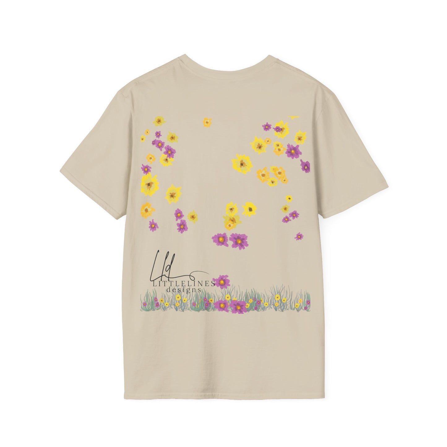 Hand drawn flower seagrasses T-shirt | "Surrounds" Floral Landscape collection | LittleLinesdesigns