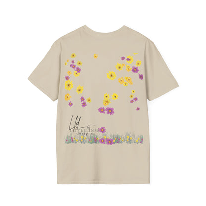 Hand drawn flower seagrasses T-shirt | "Surrounds" Floral Landscape collection | LittleLinesdesigns