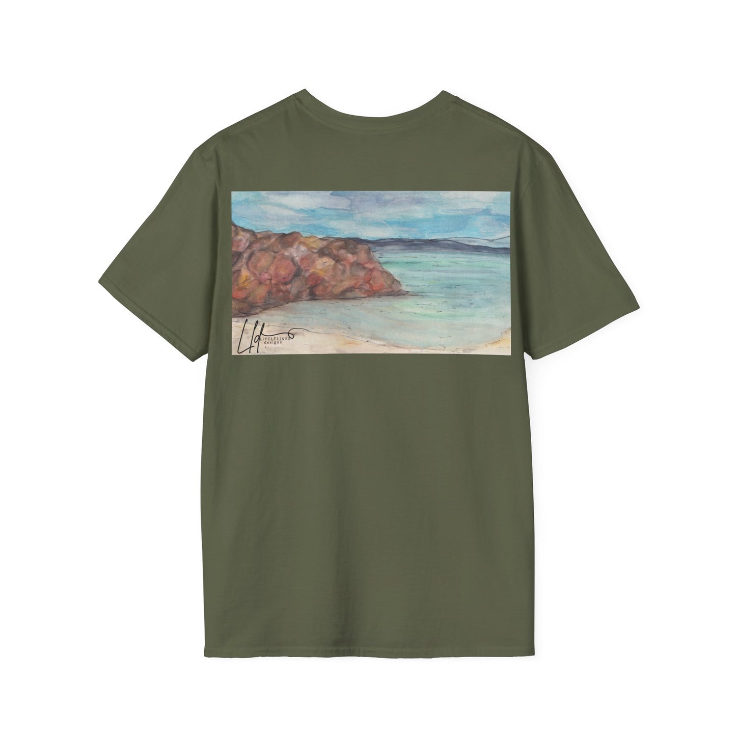 Ocean Lanscape "on the rocks" T-shirt | "Surrounds" Landscape collection | LittleLinesdesigns
