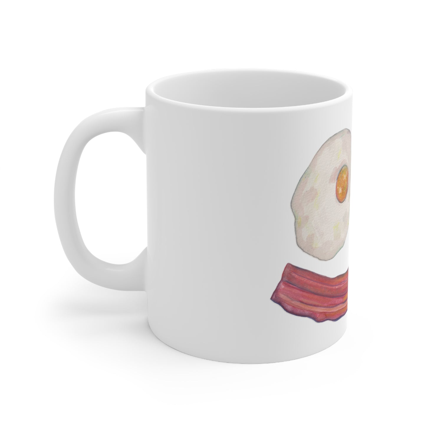 Breakfast Smile Mug — Bacon & Eggs Ceramic Coffee Cup (11oz, 15oz)