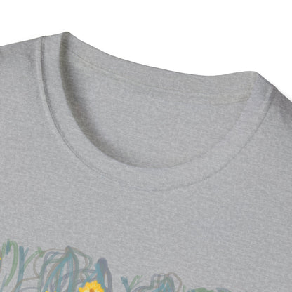 Hand drawn flower seagrasses T-shirt | "Surrounds" Floral Landscape collection | LittleLinesdesigns