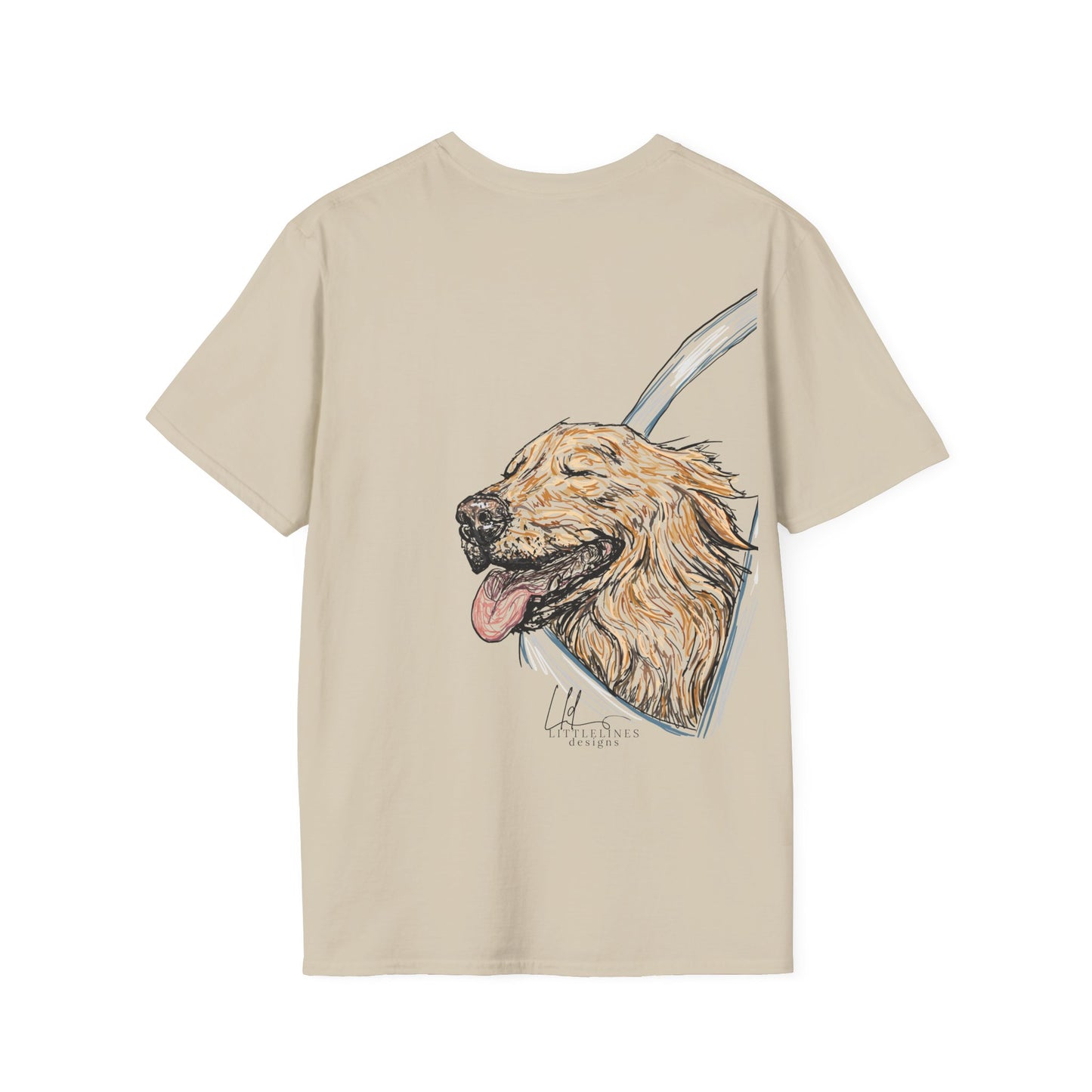 Happy Golden Retriever dog Window | Happy Window collection | LittleLinesdesigns