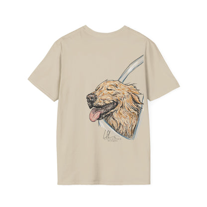 Happy Golden Retriever dog Window | Happy Window collection | LittleLinesdesigns