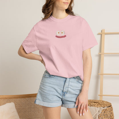 Happy Breakfast Tee | Smiley Egg & Bacon Graphic T-Shirt